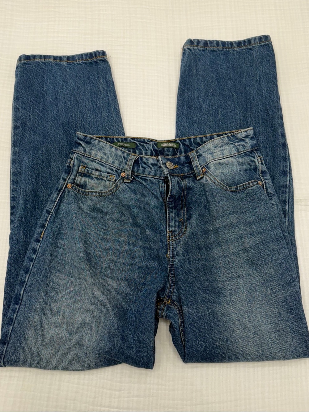 wild fable medium wash high rise dad jeans